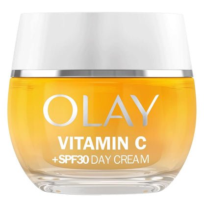Olay Vitamin C Crema Facial de Día SPF30. Skincare Hidratante, Iluminador y Antimanchas con Protección Solar SPF30. Con Vitamina C y Niacinamida. Unifica e Hidrata. No Grasa, No Pegajosa. 50ml