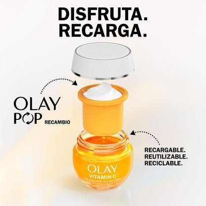 Olay Vitamin C Crema Facial de Día SPF30. Skincare Hidratante, Iluminador y Antimanchas con Protección Solar SPF30. Con Vitamina C y Niacinamida. Unifica e Hidrata. No Grasa, No Pegajosa. 50ml