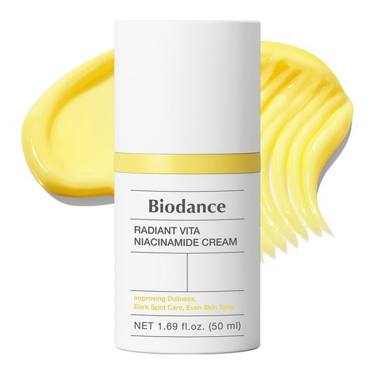 BIODANCE Radiant Vita Niacinamide Cream - Crema Facial Iluminadora con Vitamina C y B12, Corrector de Manchas Oscuras e Hidratante, K-Beauty, Cuidado Facial Coreano, 50ml