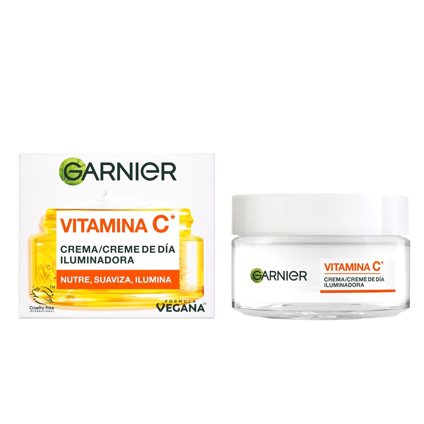 Garnier, Crema de Día Iluminadora con Vitamina C, Corrige líneas y Potencia la luminosidad en 24H, Fórmula Vegana, 50 ml