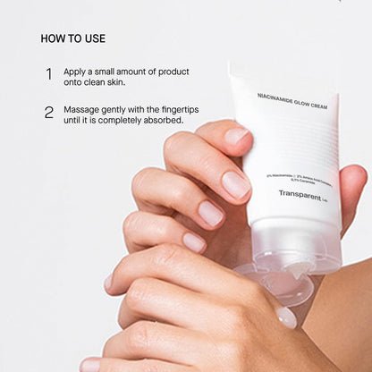 Transparent Lab Niacinamide Glow Cream Crema Facial Iluminadora 50 ml – Con 5% Niacinamida, Ceramidas y Aminoácidos, Hidratación Profunda, Unifica Tono, Ilumina y Refuerza la Barrera Cutánea